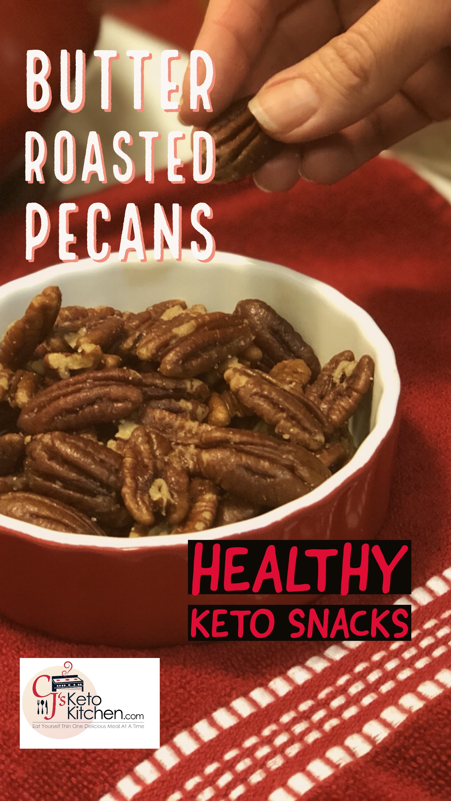 Keto Butter ROASTED Pecans Keto Snacks Low Carb Snacks Delicious
