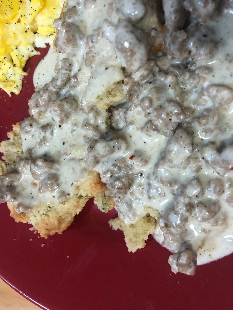Keto Low Carb Biscuits and Gravy