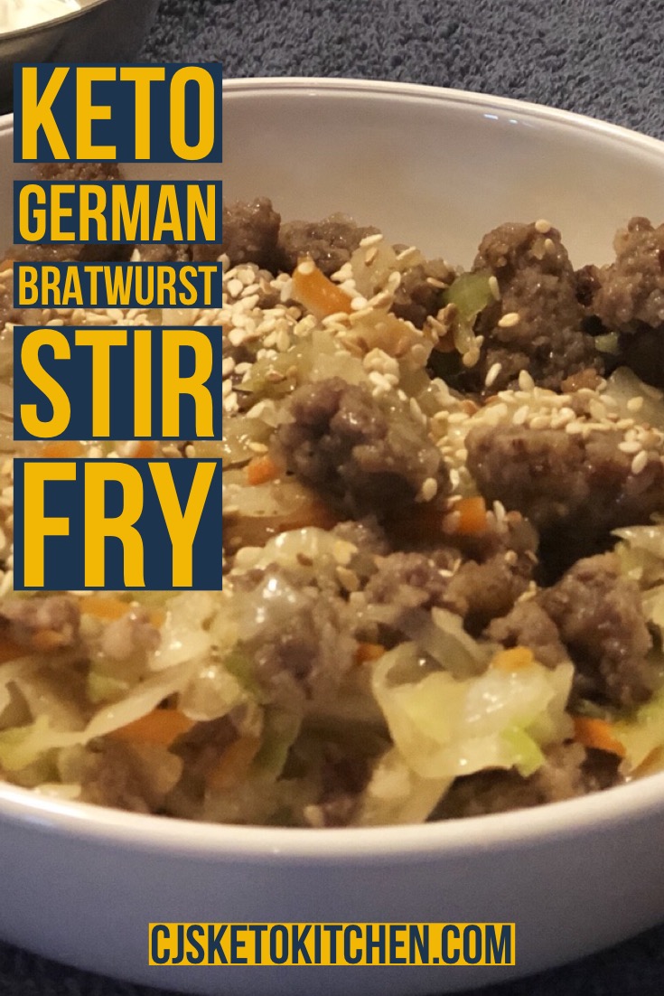 Keto German Bratwurst Stir Fry Low Carb Crack Slaw