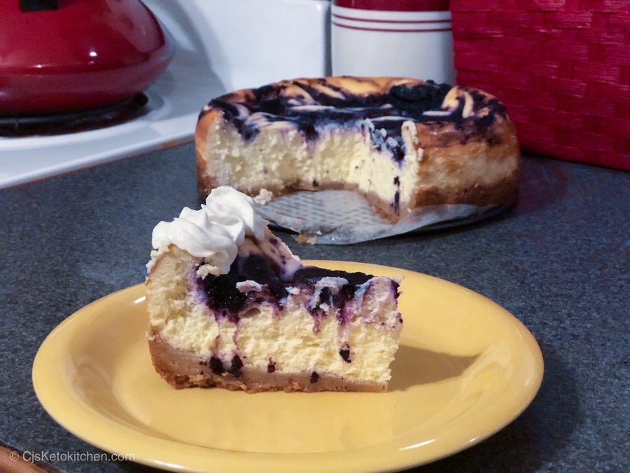 Low Carb Keto Blueberry Cheesecake