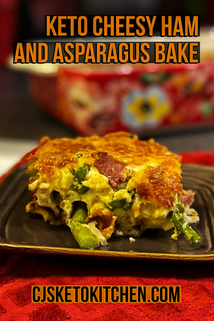 Keto Cheesy Ham and Asparagus Bake