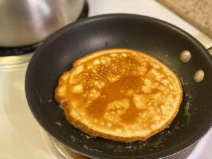 Keto Low Carb Pancakes in Skillet