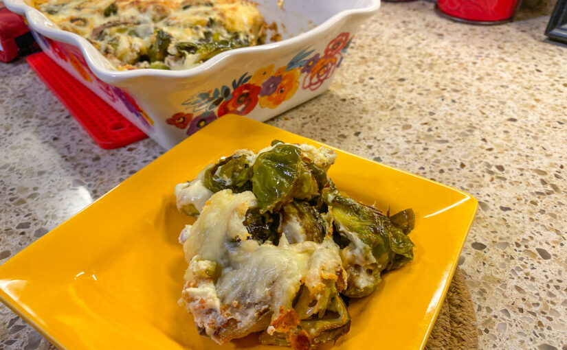 Bacon Brussel Sprouts Au Gratin
