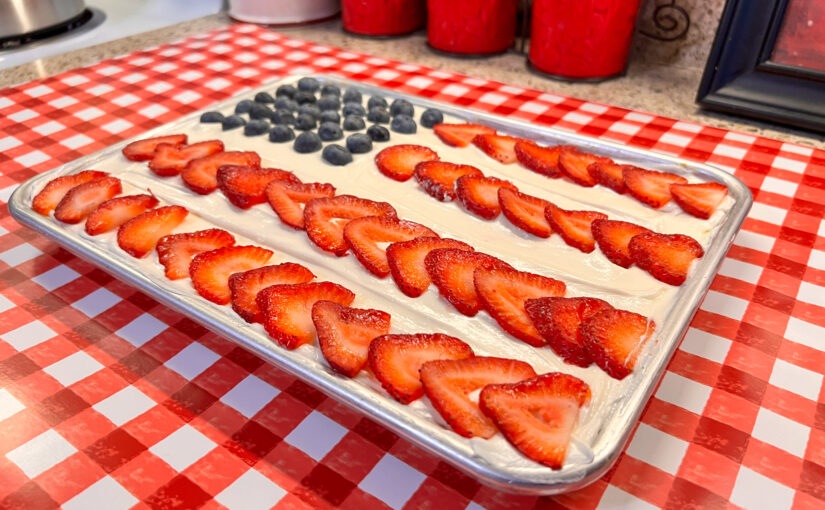 Keto American Flag Cake