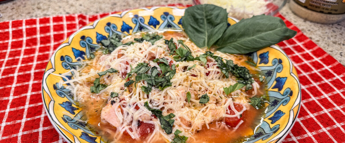 delicious and easy to make Keto Low Carb Chicken Parmesan Soup